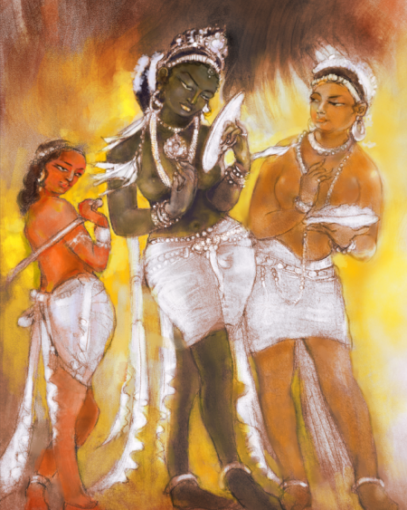 Lady at Adornment (after Ajanta mural)