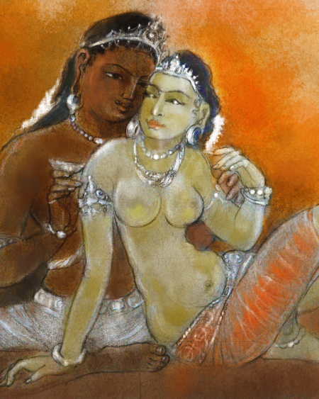 Mithuna Couple (after Ajanta mural)