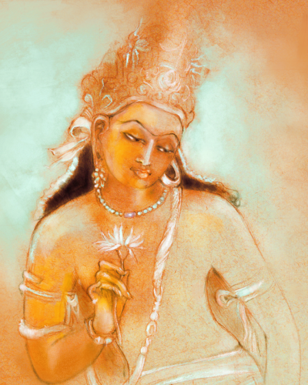 Padmapani Bodhisattva (after Ajanta mural)