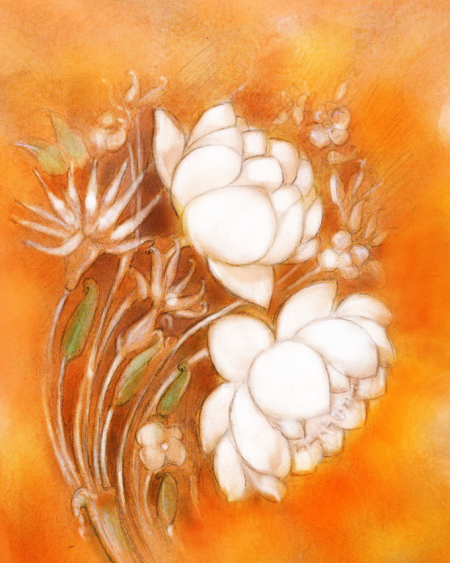 Lotus Floral Motif (after Ajanta mural)